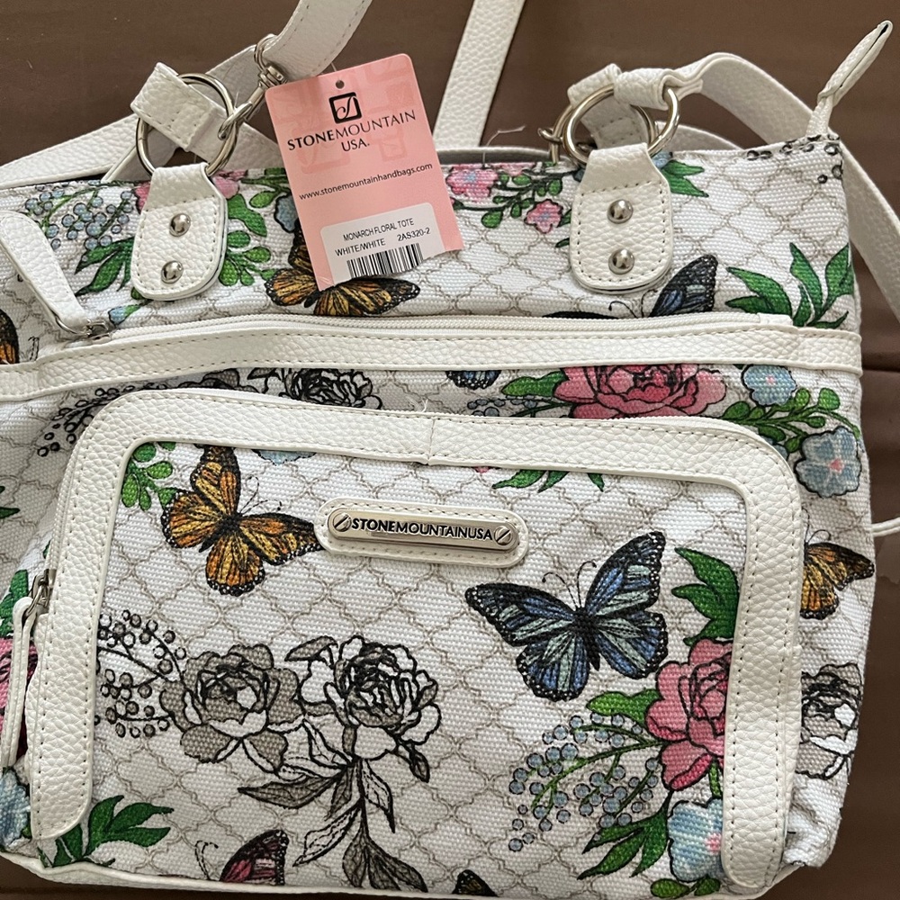 Stone Mountain Accessories White Floral Women's Bag